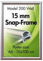 200 Alu Snap-Frame, Wand, 15 mm
