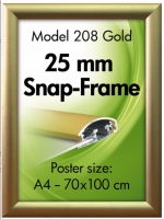 211 ALU SNAP FRAME WAND 25mm Goldeloxiert